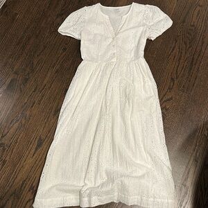 Jcrew dress size 2 white eyelet